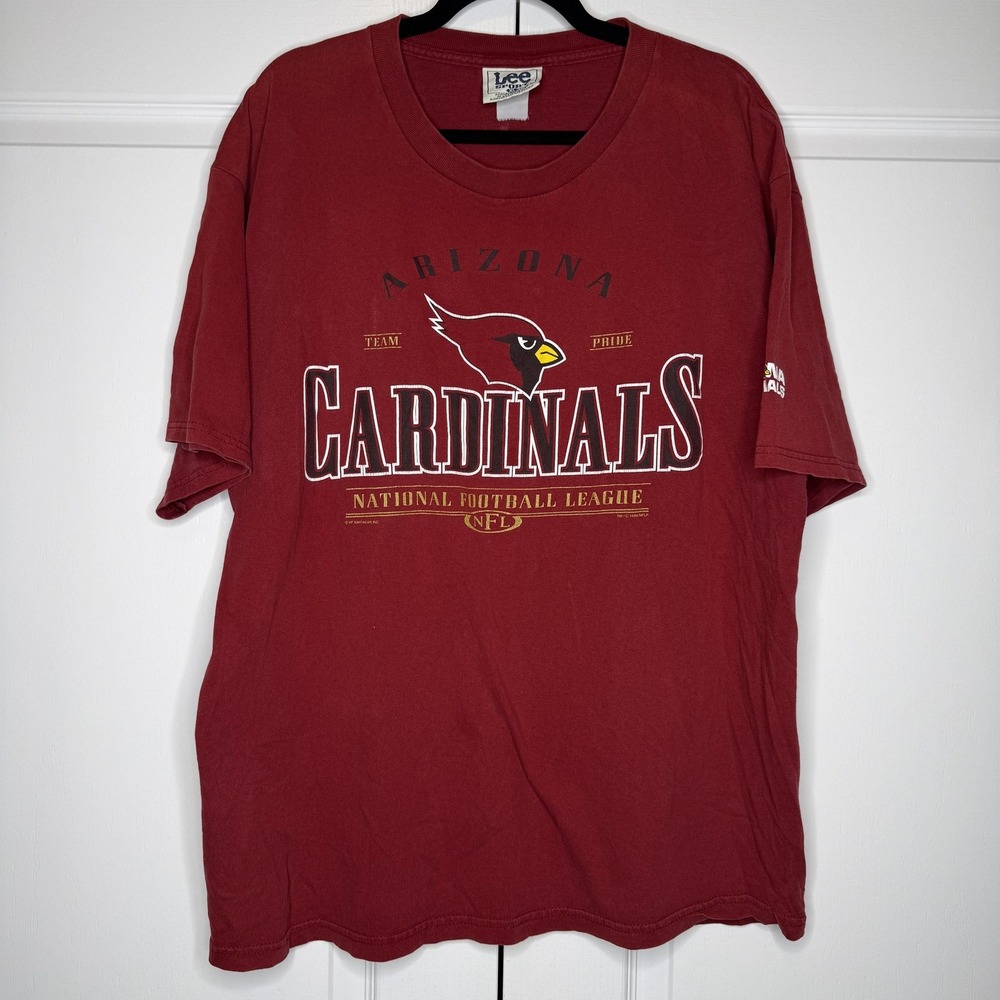 Vintage Arizona Cardinals Shirt Mens XL Red NFL Football Lee Sport Graphic Tee